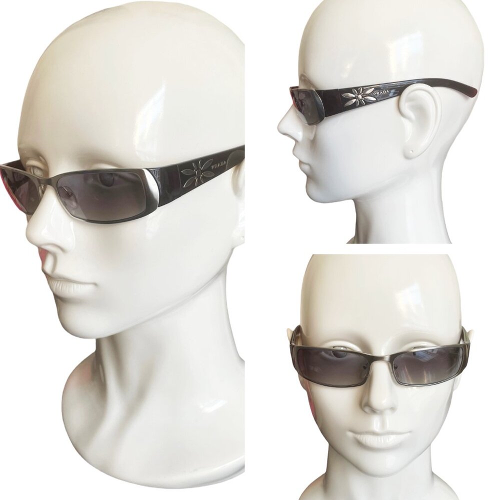 Y2K Prada Sunglasses - Brown / Brushed Silver